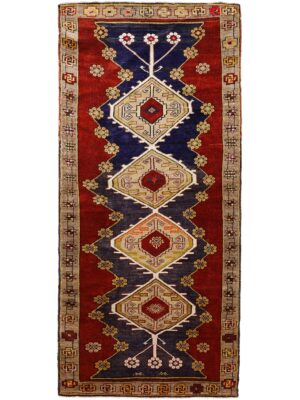 VINTAGE AZARBAIJAN DEEP RED BLUE